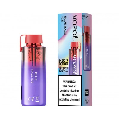 Vozol Neon 10000 Blue Razz İce(Red Bull)