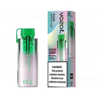 Vozol Neon 10000 Sour Apple İce(Ekşi Elma ve Buz)